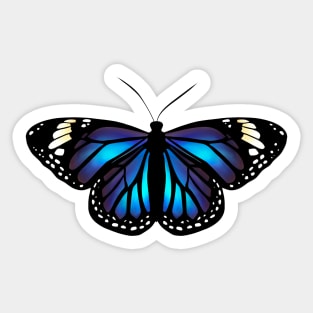 Blue Monarch Butterfly Sticker